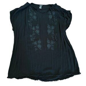 Torrid Women's Embroidered Boho Swim‎ Cover Up Tunic Dress Size 3X 100% Cotton